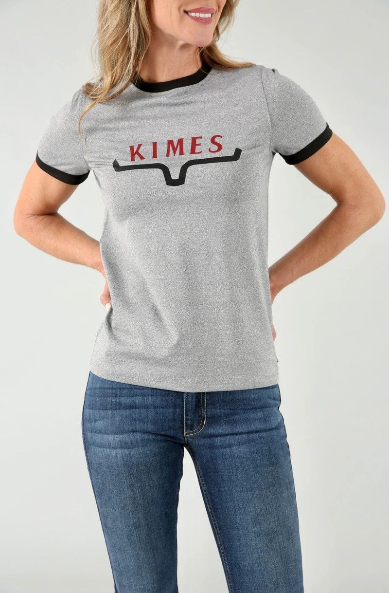 FAST KIMES LADIES TECH T-SHIRT-GREY HEATHER
