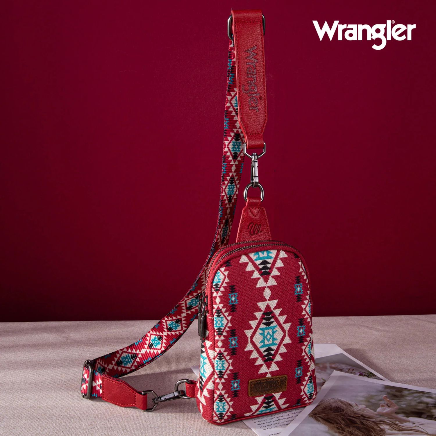 WG2205-210 WRANGLER AZTEC CROSSBODY SLING CHEST BAG