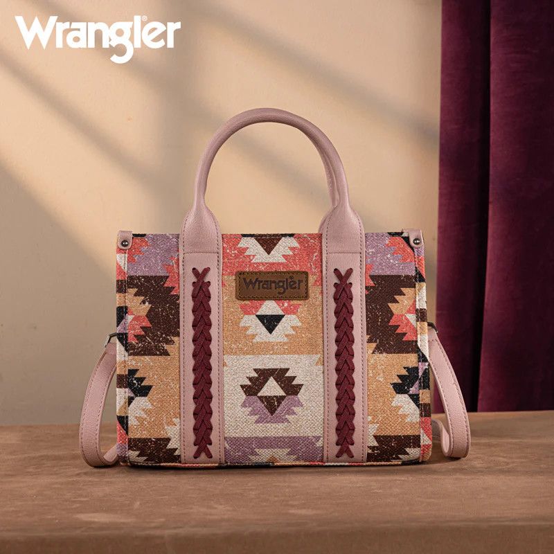 WRANGLER SOUTHWESTERN DUAL SIDED TOTE/CROSSBODY