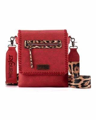 WRANGLER WHIPSTITCH LEOPARD CROSSBODY
