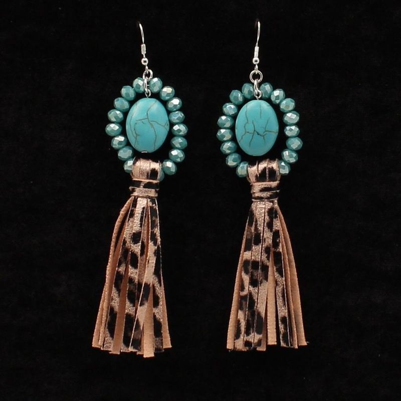 LEOPARD TASSEL EARRINGS
