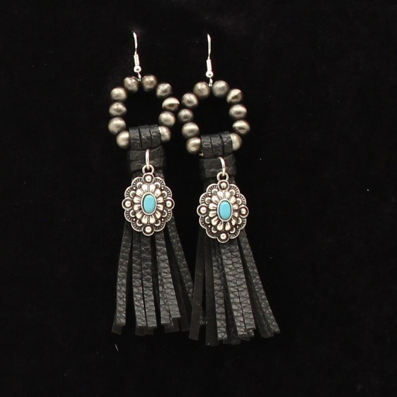 BEADED FRINGE EARRINGS