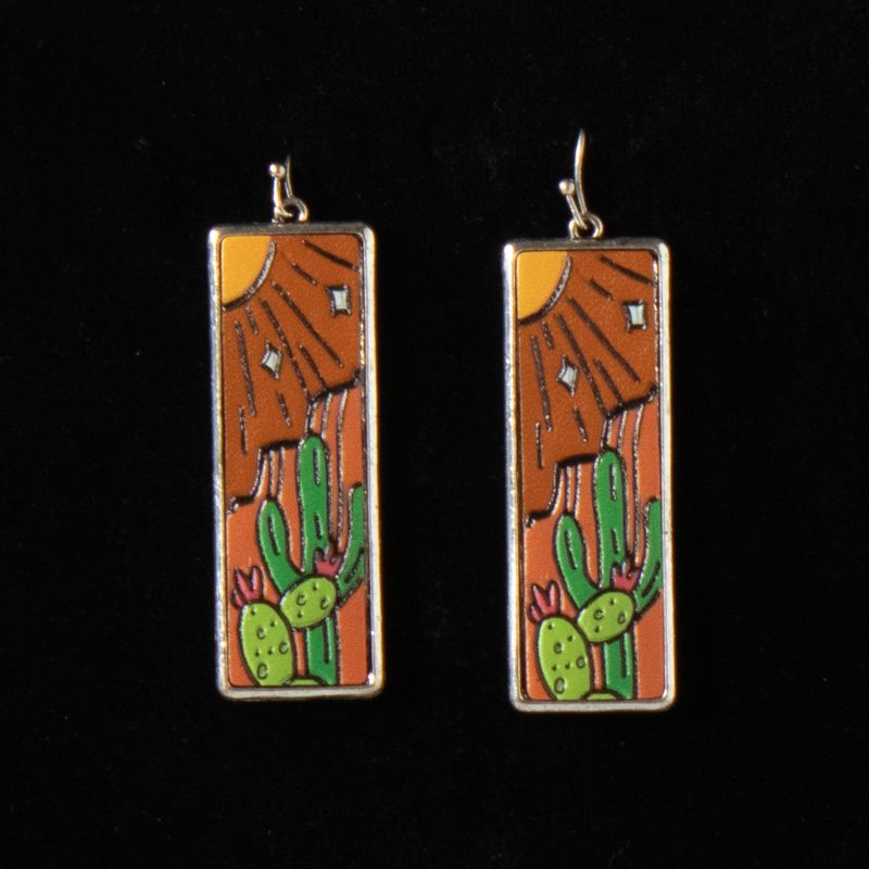 MULTICOLOR CACTUS EARRINGS