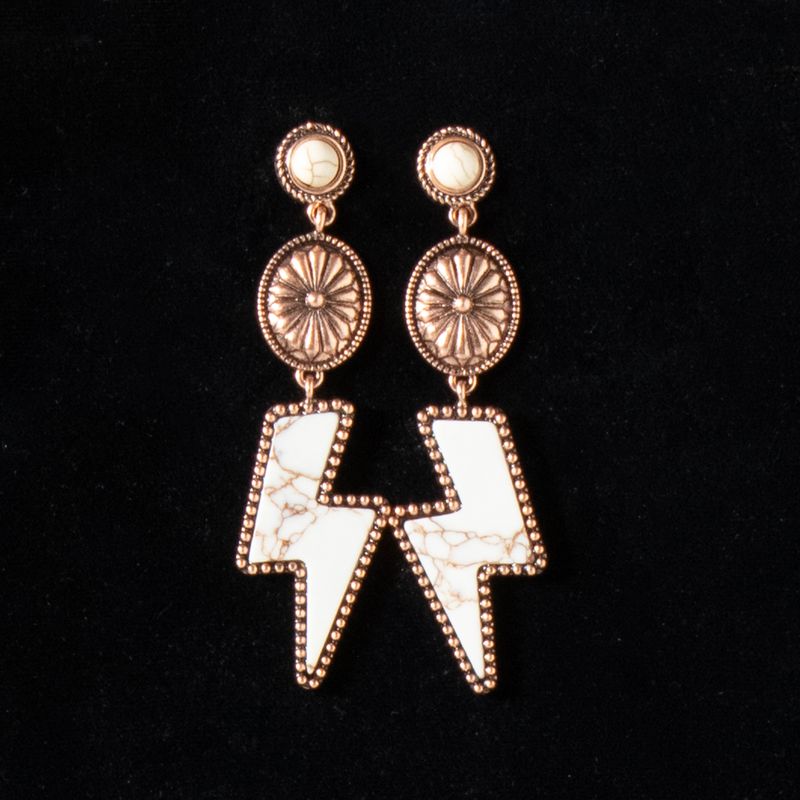 LIGHTNING BOLT DANGLE EARRINGS