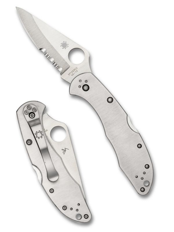 SPYDERCO. DELICA® 4 STAINLESS PLAIN EDGE KNIFE