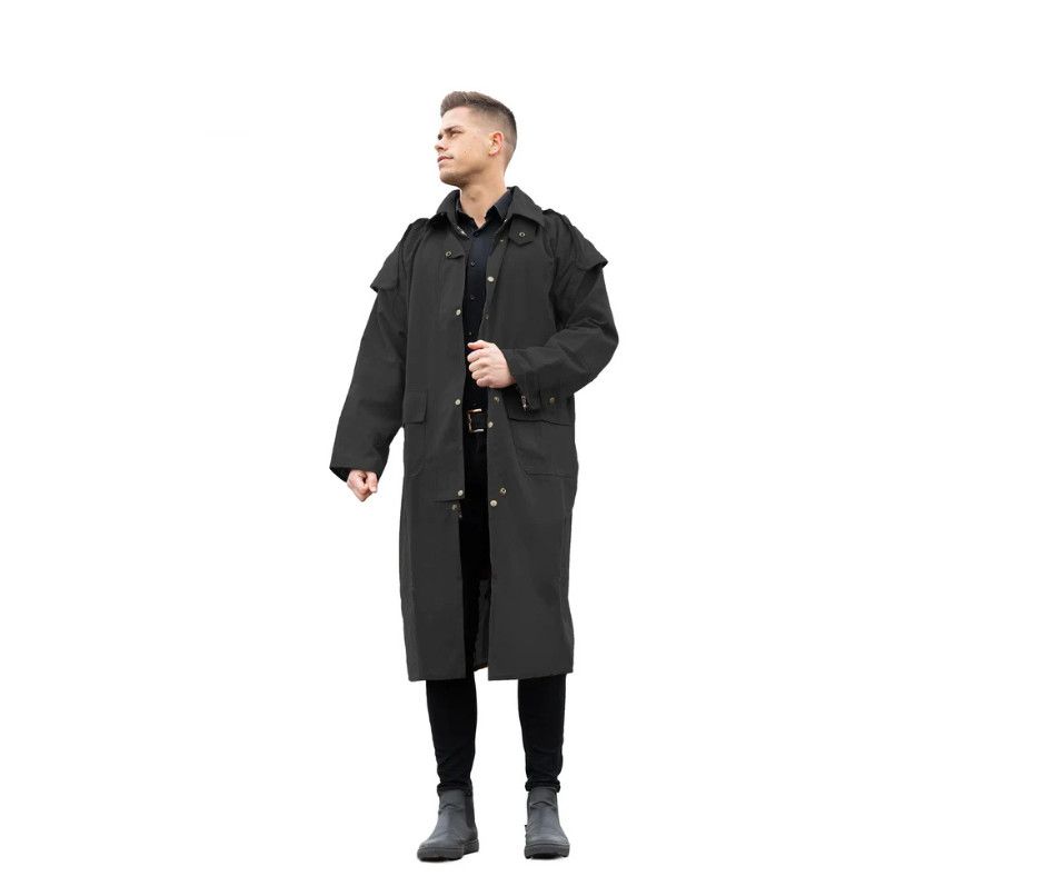 UNISEX WATERPROOF OILSKIN DUSTER COAT