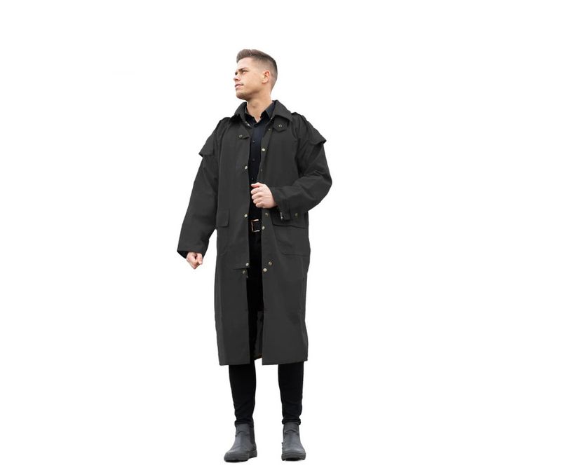 UNISEX WATERPROOF OILSKIN DUSTER COAT