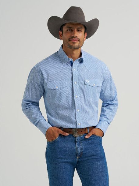 Chemise Western Wrangler Troubadour George Strait Blanche Brodée - Taille XL - Occasion