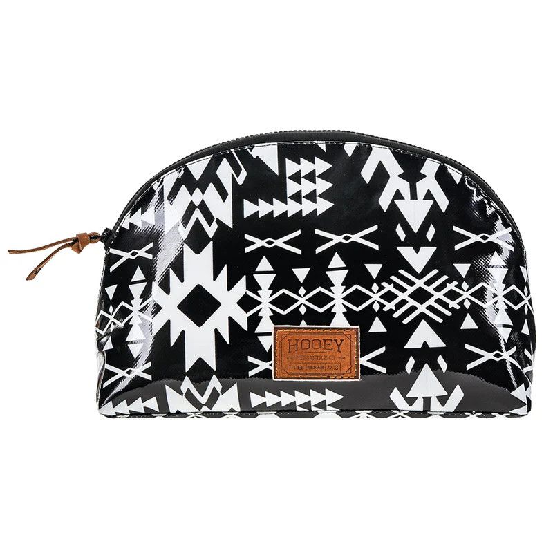 HOOEY &quot;PUEBLA&quot; LARGE ACCESSORY BLACK/WHITE AZTEC