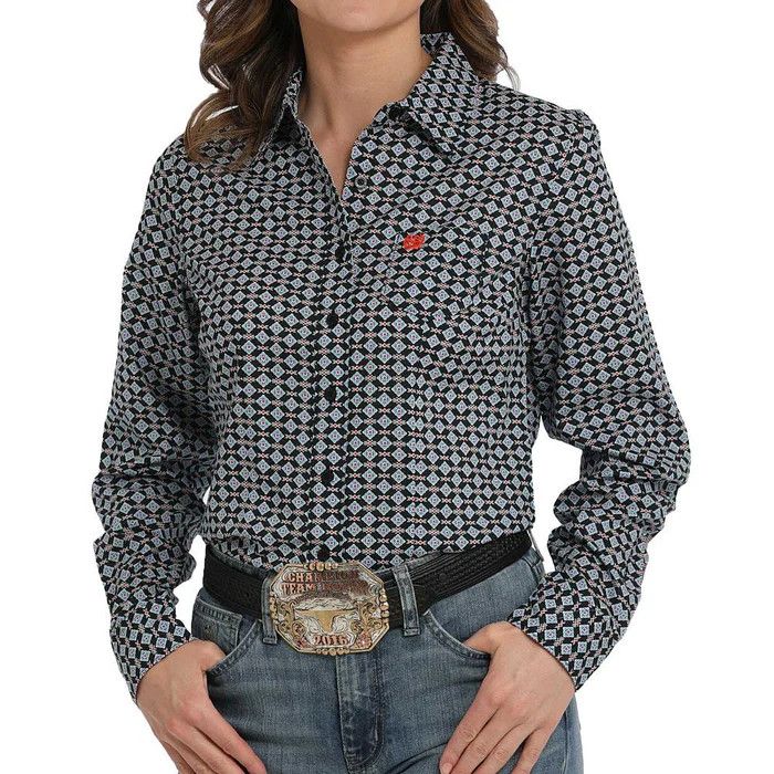CINCH GEOMETRIC BUTTON DOWN WESTERN SHIRT
