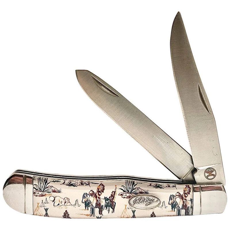 HOOEY &quot;CHIEF&quot; CREAM LARGE TRAPPER KNIFE