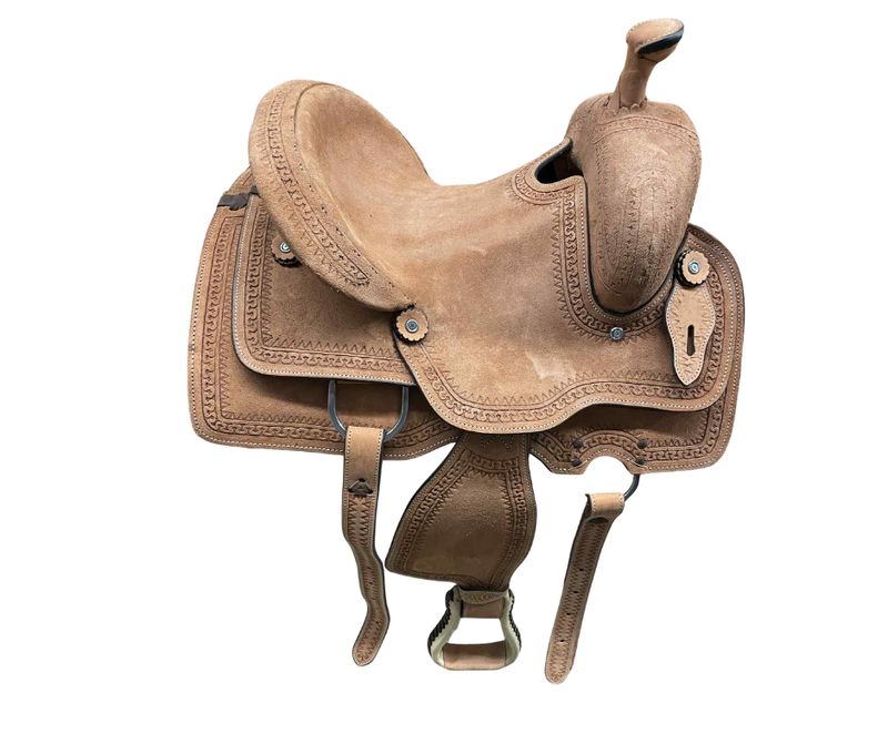 13" Youth Saddle- Hard Seat with Serpentine Tooling