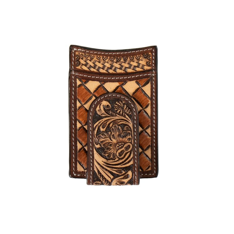 3D FLORAL HAND TOOLED CARD CASE