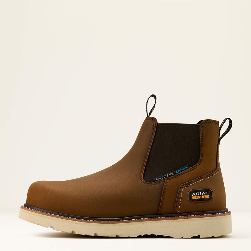 ARIAT REBAR CHELSEA WEDGE H20 COMPOSITE TOE BOOT