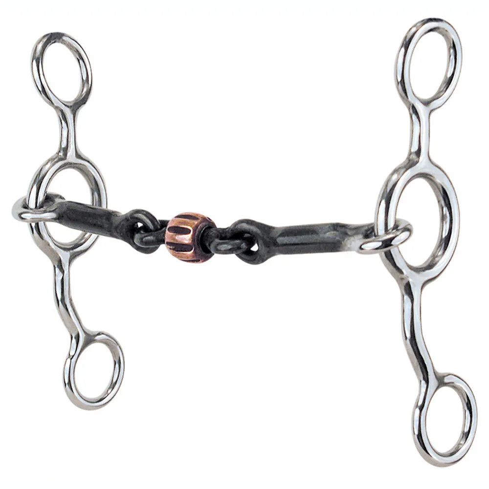 REINSMAN JUNIOR COW HORSE SNAFFLE WITH COPPER ROLLER