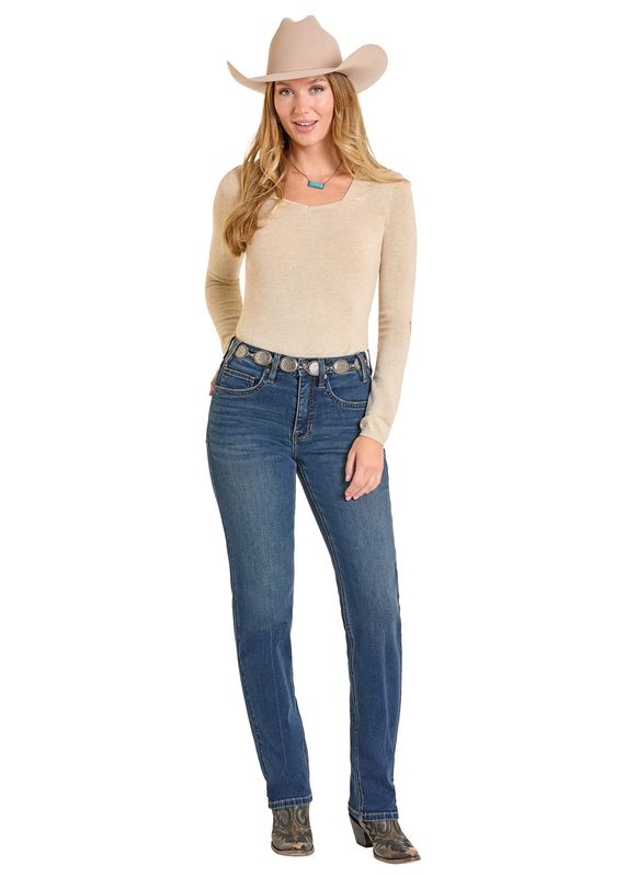 ROLL &amp; ROLL STRAIGHT HIGH RISE JEAN