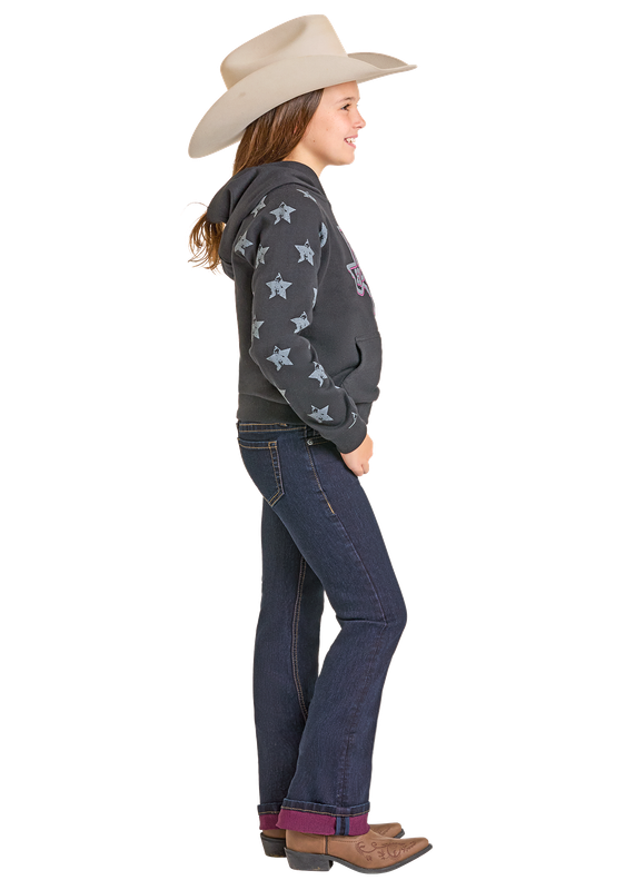 ROCK &amp; ROLL PINK INSIDE GROUND BOOTCUT JEAN