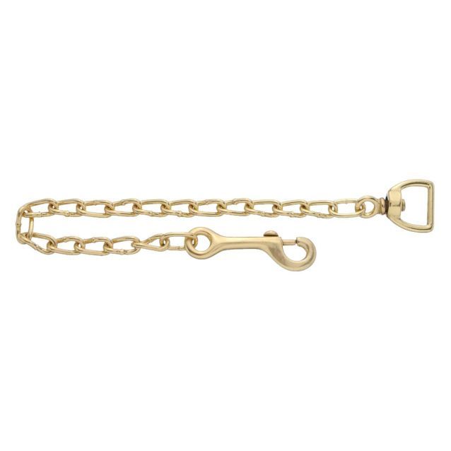 TOUGH 1 BRASS PLATED 30" LEAD CHAIN