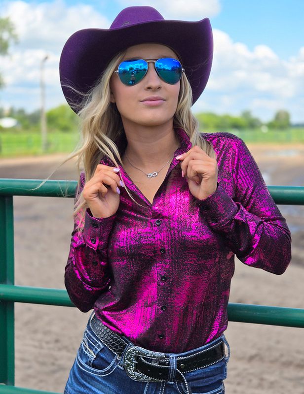 COWGIRL TUFF PULLOVER BUTTON UP