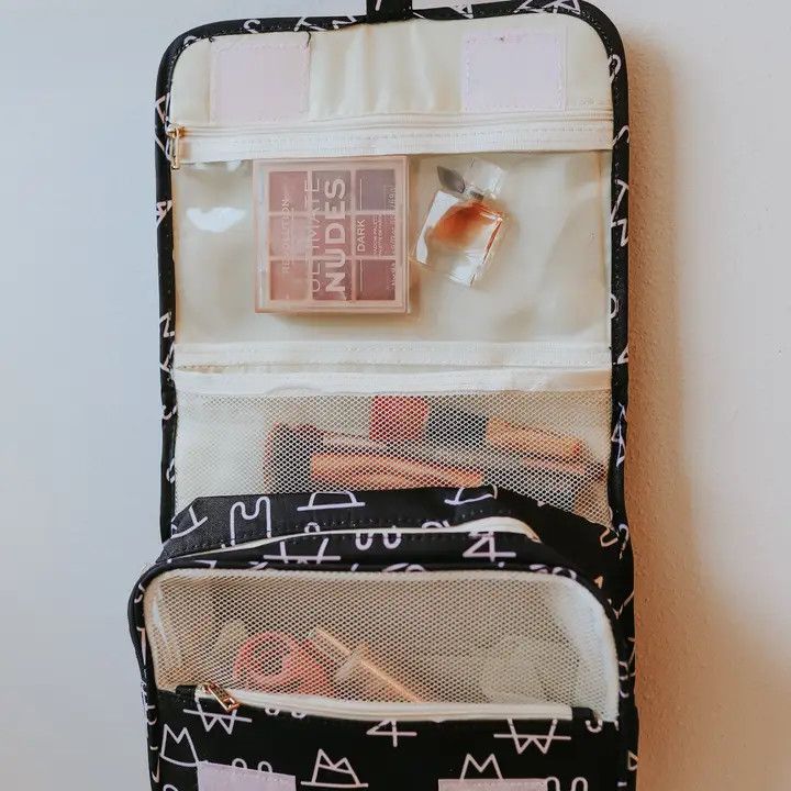 BLACK BRAND SHOWER TOTE
