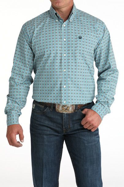 CINCH GEOMETRIC BUTTON DOWN WESTERN SHIRT