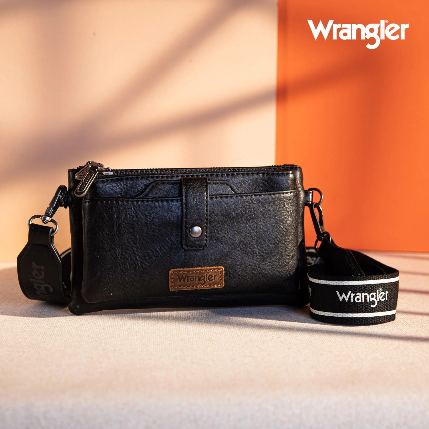 WRANGLER DUAL ZIPPER CROSSBODY BAG