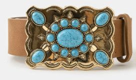 TURQUOISE STONE BUCKLE BELT