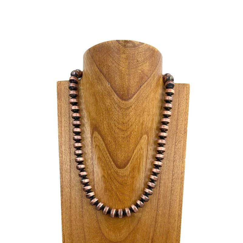 COPPER NAVAJO PEARL BEADED NECKLACE