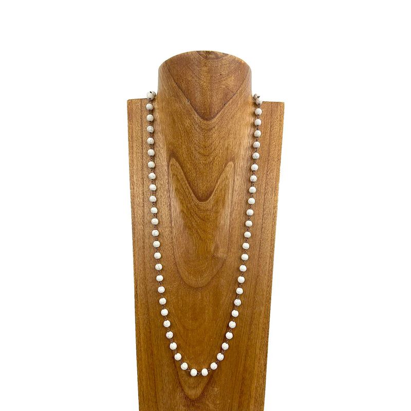 COPPER WITH WHITE STONE CHAIN NECKLACE