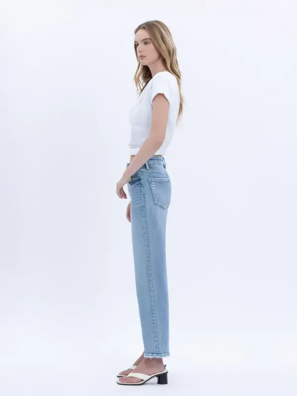 LOVERVET SUPER HIGH RISE ANKLE SLIM WIDE JEAN