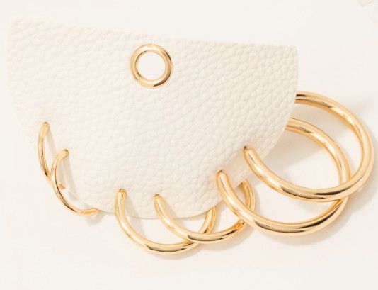 THREE HOOP EARRINGS