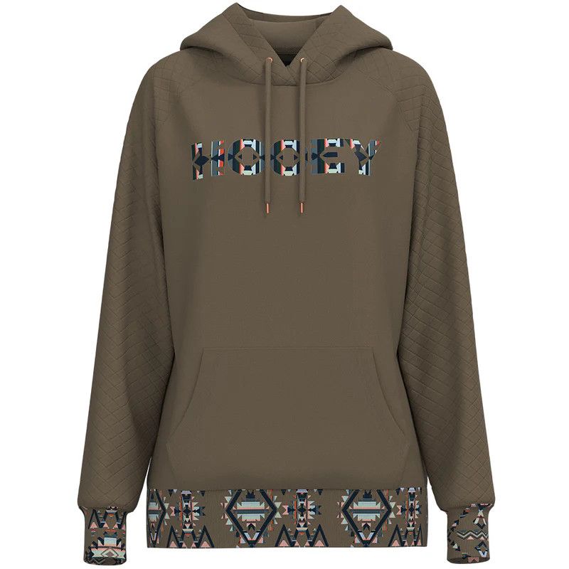 HOOEY &quot;TROPHY&quot; QUILTED AZTEC HOODY