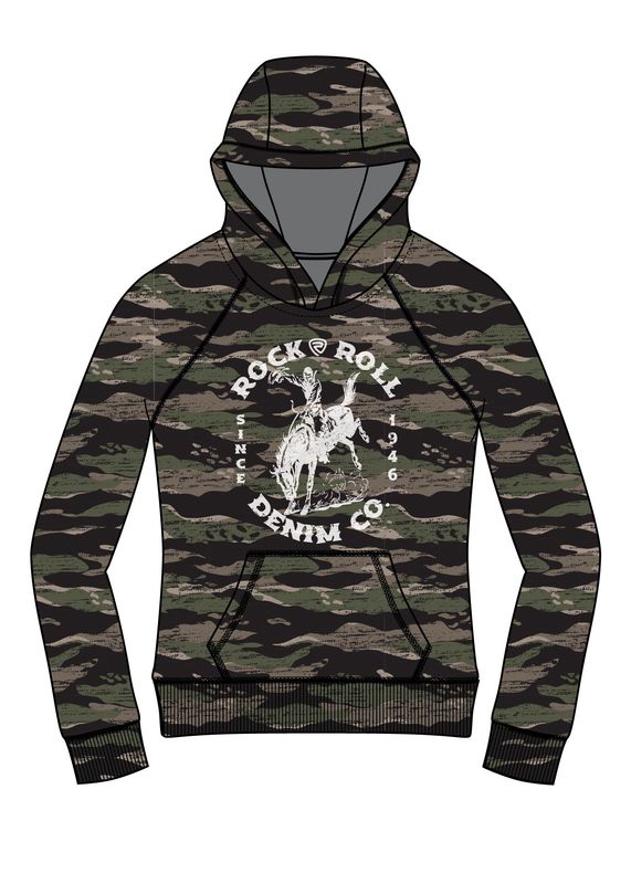 ROCK &amp; ROLL COWBOY CAMO HOODIE