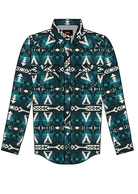 ROCK &amp; ROLL AZTEC SNAP WESTERN SHIRT