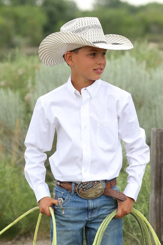 CINCH SOLID BUTTON DOWN WESTERN SHIRT