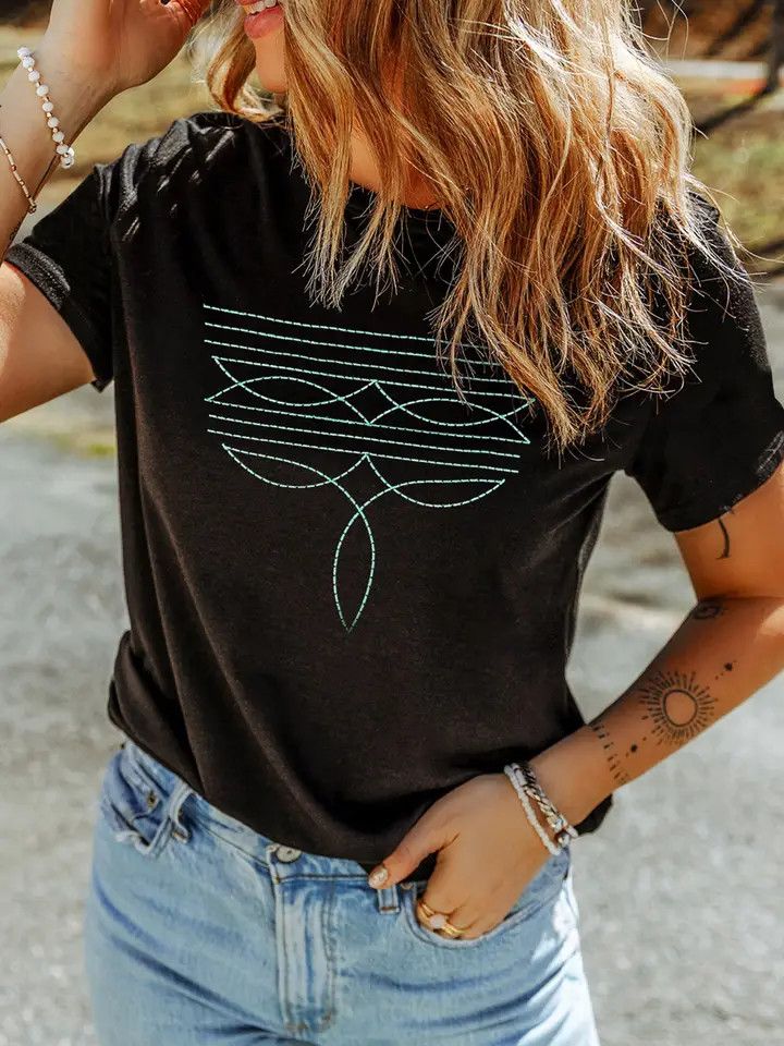 WESTERN BOOT STITCH TEE