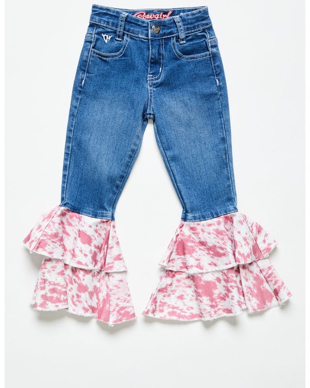 COWGIRL HARDWARE COWHIDE DOUBLE RUFFLE JEAN