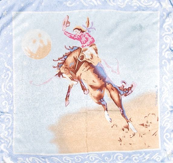 BLAKE BLUE 34&quot; SILK SCARF