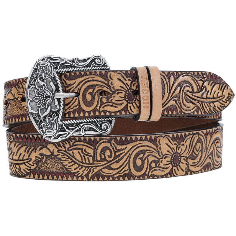 HOOEY &quot;FLORA&quot; FEATHER &amp; FLORAL BELT
