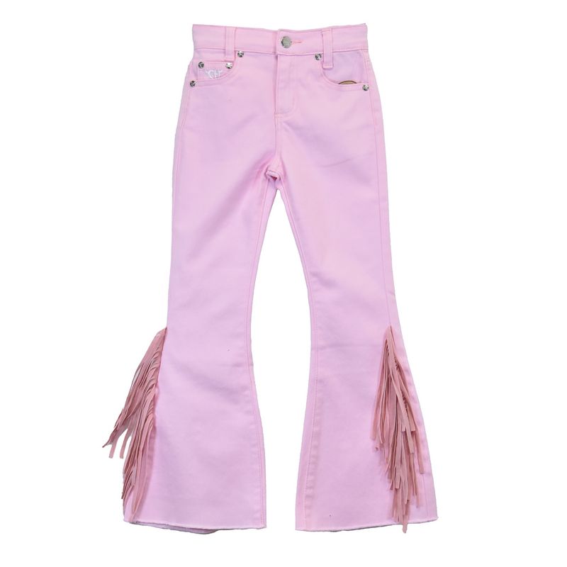 COWGIRL HARDWARE SIDE FRINGE FLARE LEG JEAN