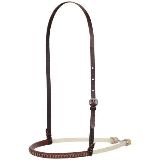 MARTIN SADDLERY DOUBLE ROPE NOSEBAND, RAWHIDE LACE