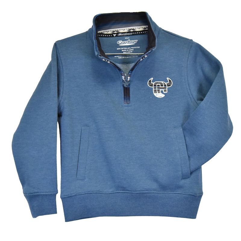 COWBOY HARDWARE QUARTER ZIP FLEECE