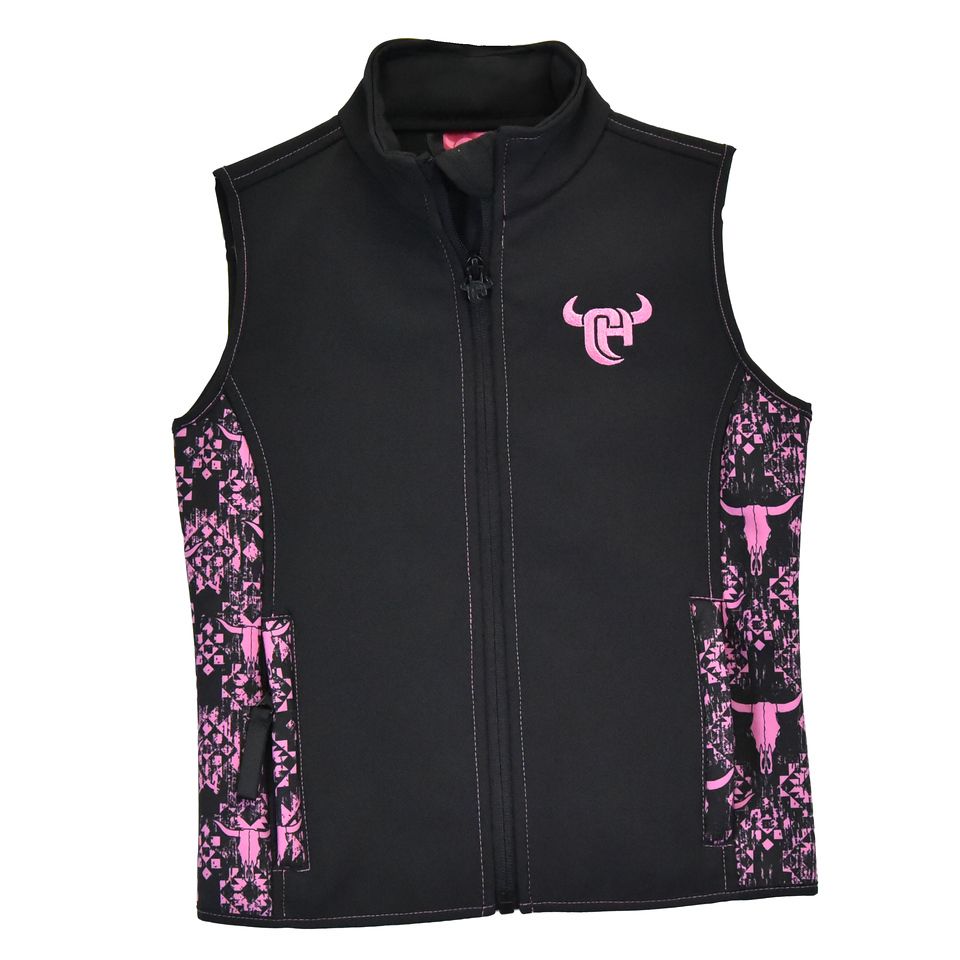 COWGIRL HARDWARE SKULL ACCENT VEST