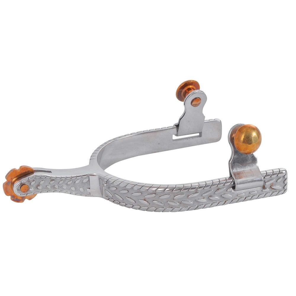 REINSMAN DIAMOND R ENGRAVED ROPER SPUR