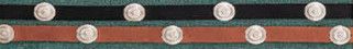1/2&quot; LEATHER W/OVAL CONCHOS HAT BAND