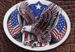 OVAL EAGLE W/FLAG BUCKLE