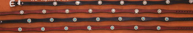 LEATHER W/FLOWER HAT BAND