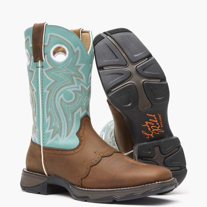 DURANGO® LADY REBEL POWDER N&#39; LACE WESTERN BOOT
