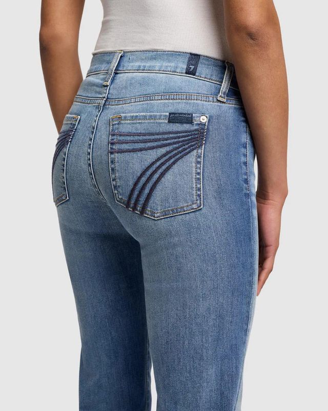 7 FOR ALL MANKIND WOMEN&#39;S DOJO TROUSER DISTRESSED LIGHT