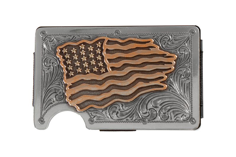 3D DISTRESSED FLAG SMART WALLET